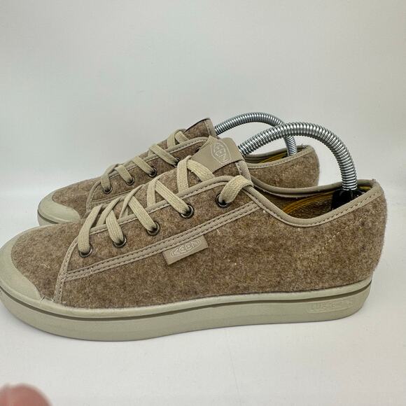 KEEN Elsa Lite Taupe Birch Felt Luft Insole Lace Up Casual Shoe Womens Size 10 - Picture 4 of 14